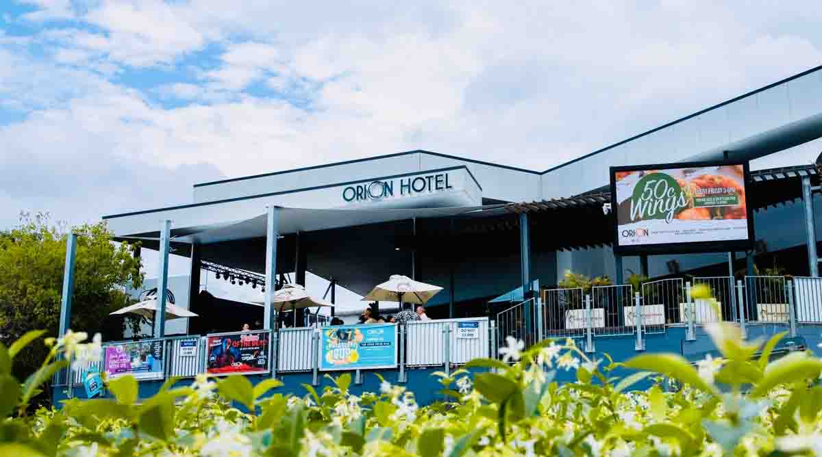 REDCAPE LOOKS SKYWARD THROUGH ORION